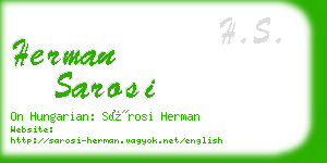 herman sarosi business card